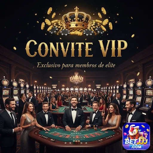 Convite VIP do cassino BetJJJ, oferecendo uma experiência exclusiva e luxuosa para os jogadores.